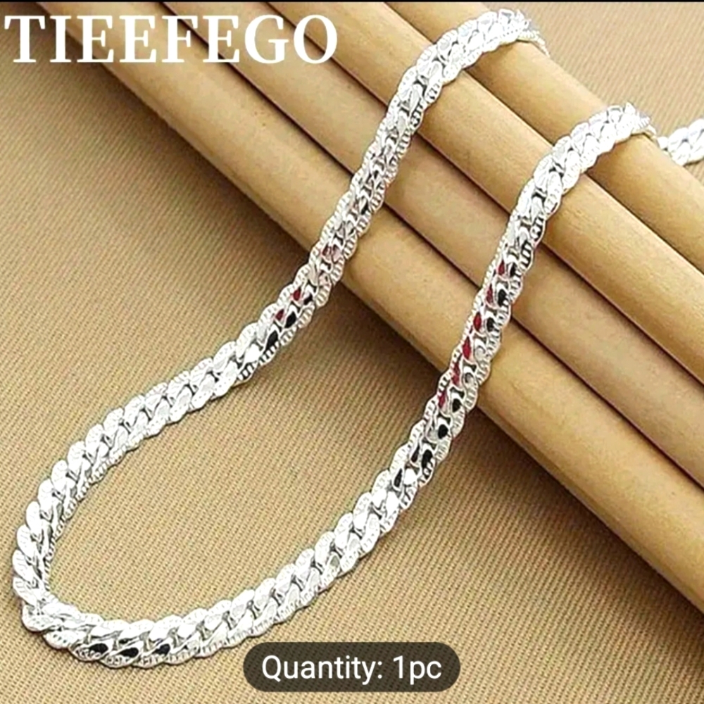 50cm/20inches Luxury Brand Design Noble Necklace Chain. 925 Sterling Silver